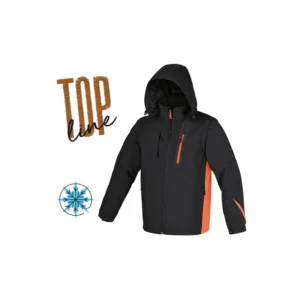 GIACCA SOFTSHELL NERA C/CAPUCCIO TG. L