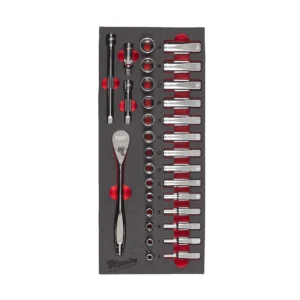 SET 32x BUSSOLE 3/8" E CRICCHETTO