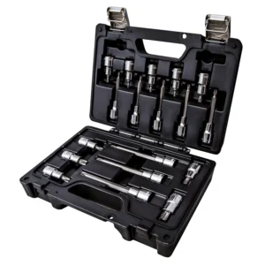 Assortimento di 18 chiavi a bussola per viti con impronta Torx®in cassetta di plastica